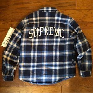 Supreme Arc Logo Quilted Flannel